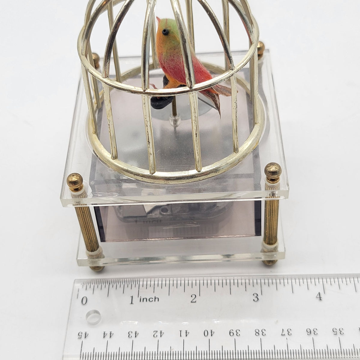 1970s Bird in Cage Music Box