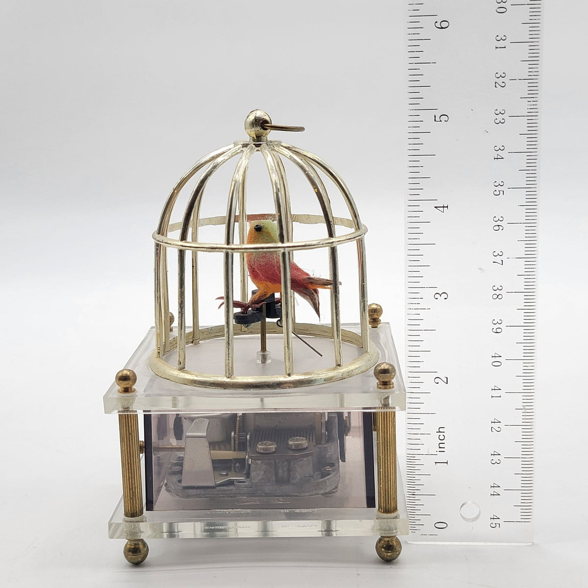 1970s Bird in Cage Music Box