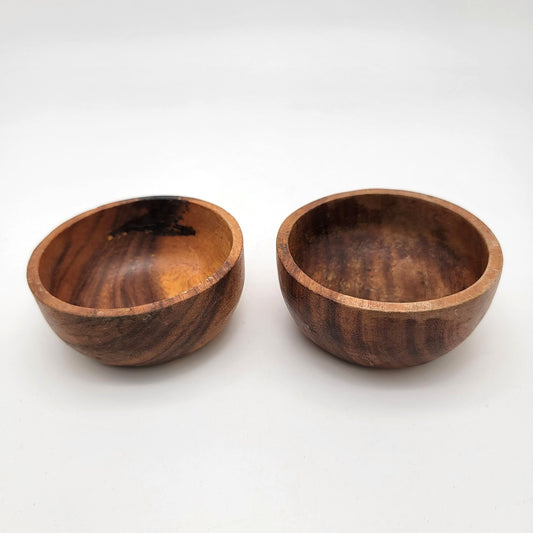 Pair Of Acacia Wood Bowls