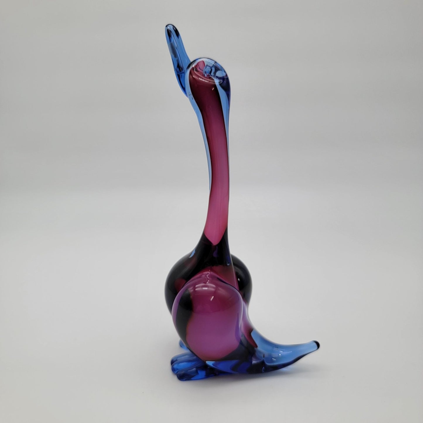 Vintage Archimede Seguso Sommerso Murano Glass Duck