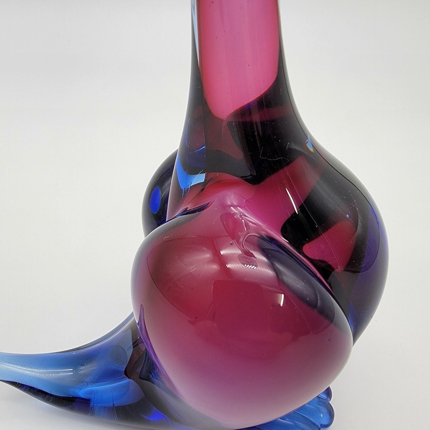 Vintage Archimede Seguso Sommerso Murano Glass Duck