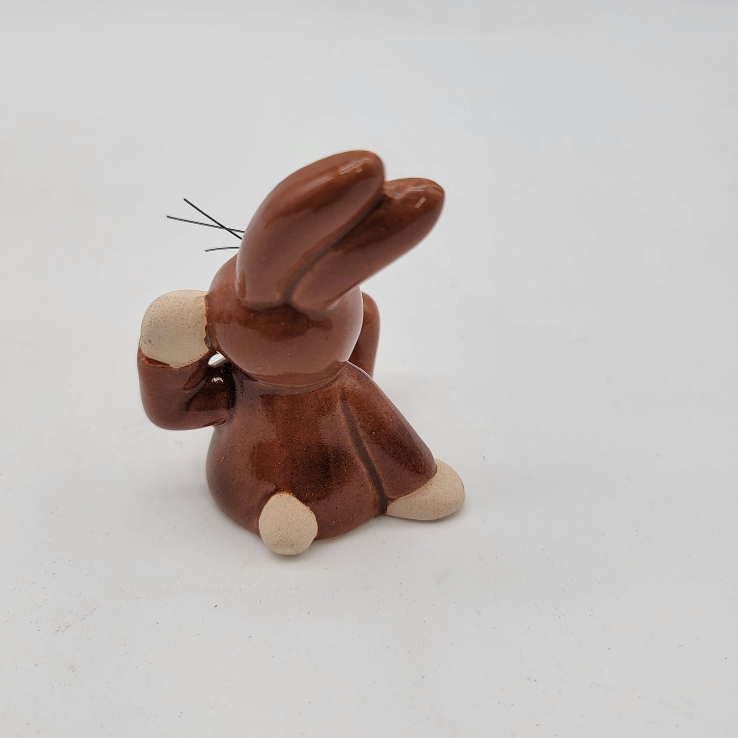 Vintage Pottery Brown Bunny Figurine