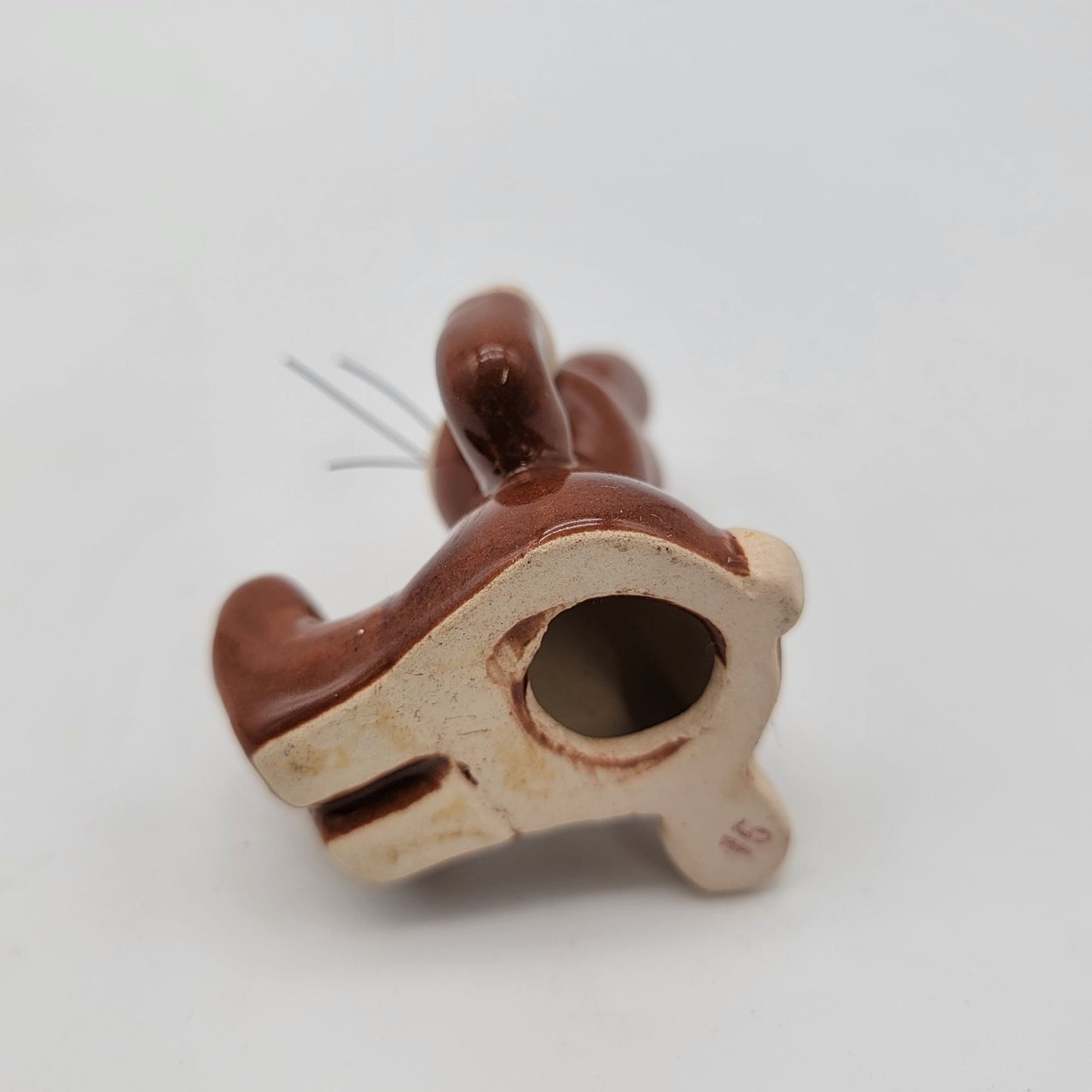 Vintage Pottery Brown Bunny Figurine
