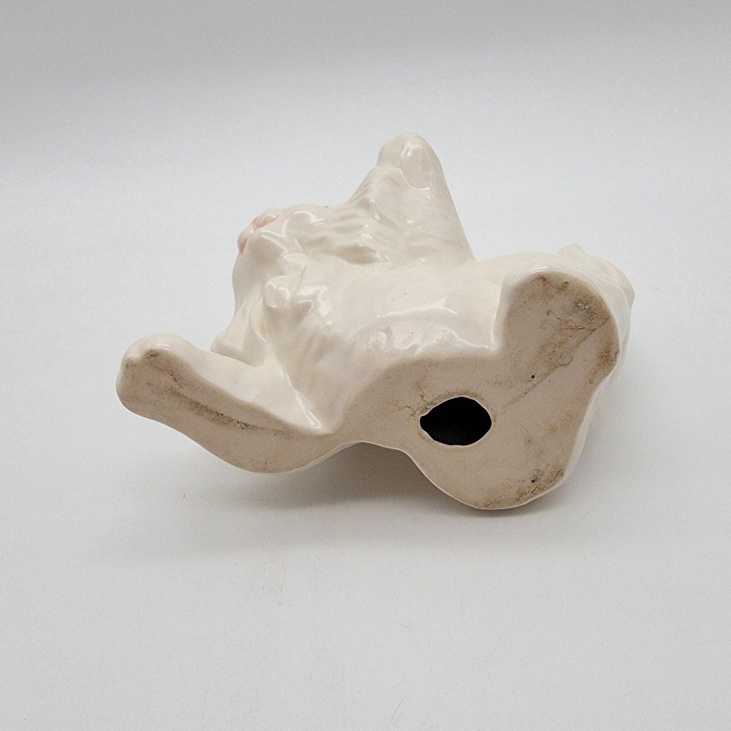 Vintage White Porcelain Persian Kitten Cat Figurine