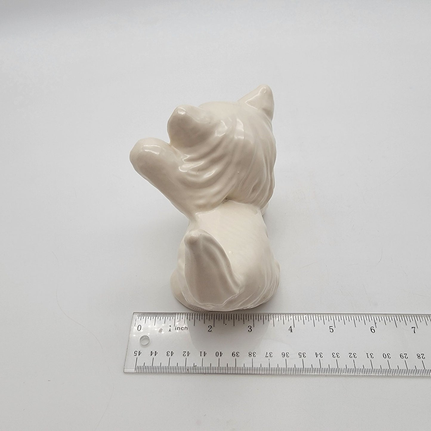 Vintage White Porcelain Persian Kitten Cat Figurine