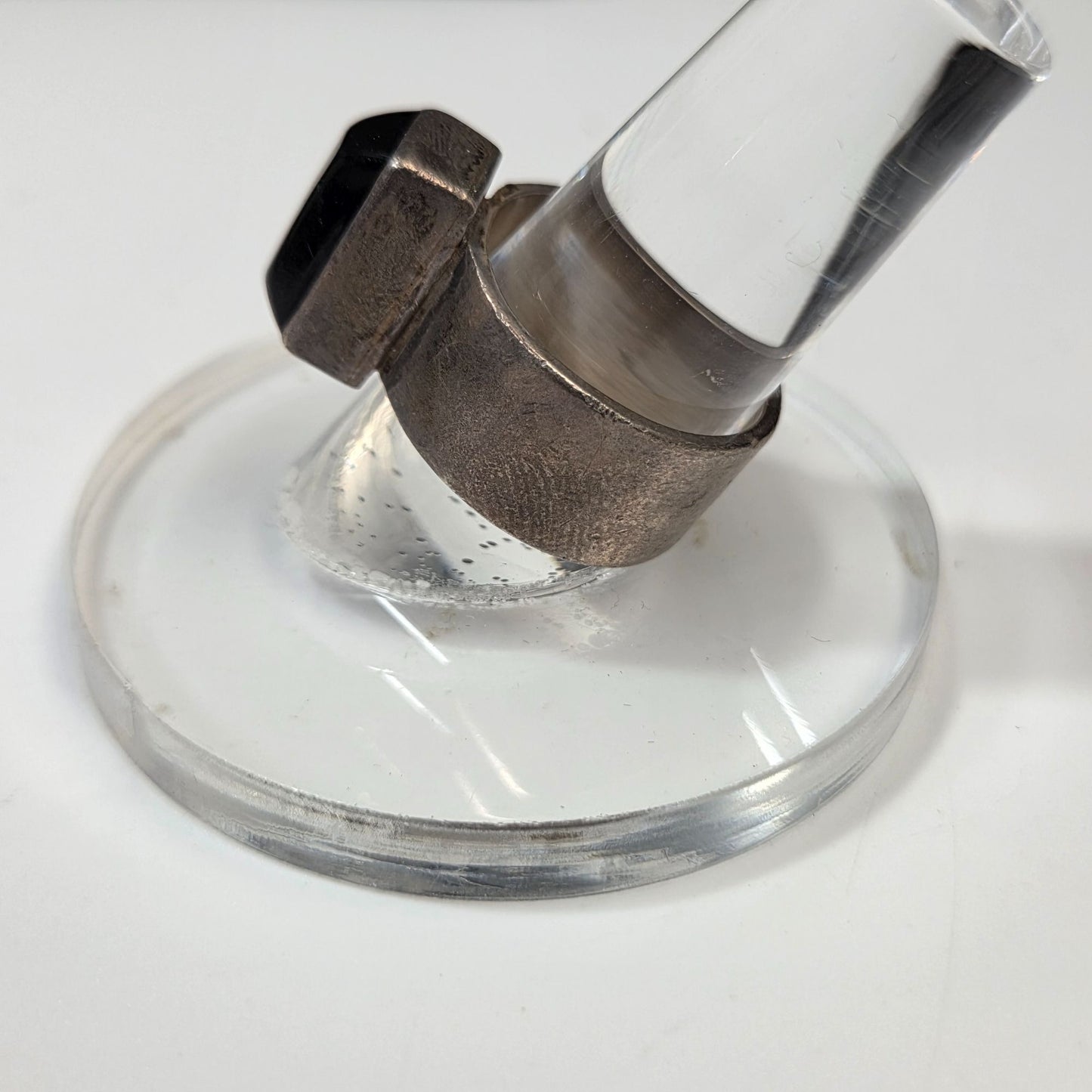 Vintage 925 Silver HOB Mexico Monteros Black Onyx Ring Size 7