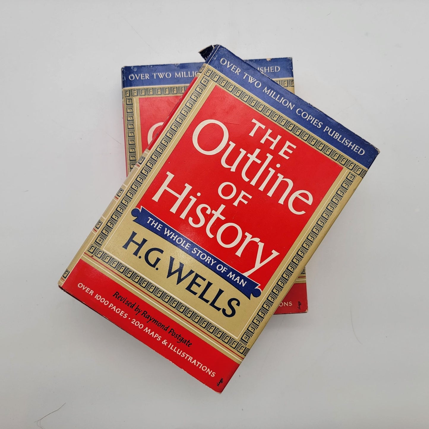 The Outline Of History By H.G. Wells Hard-Cover Book Volume I & II