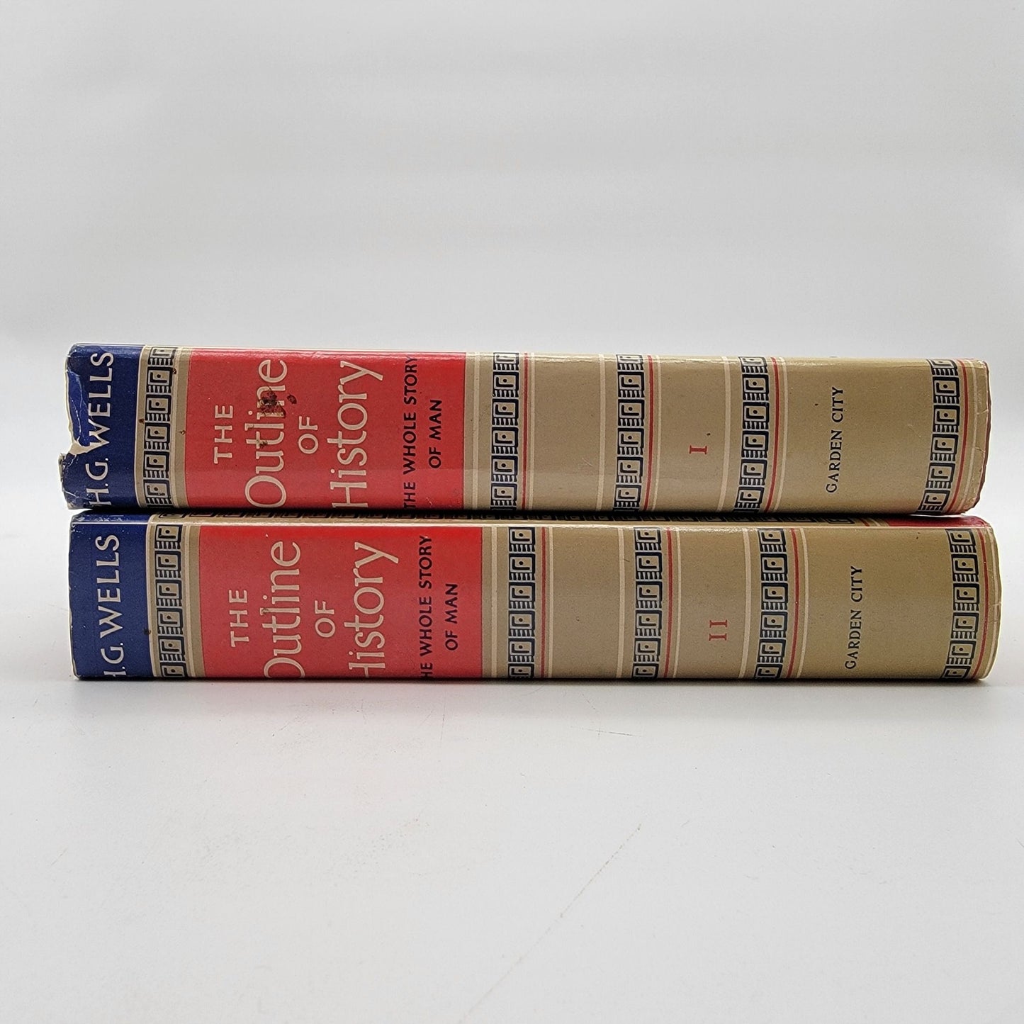 The Outline Of History By H.G. Wells Hard-Cover Book Volume I & II