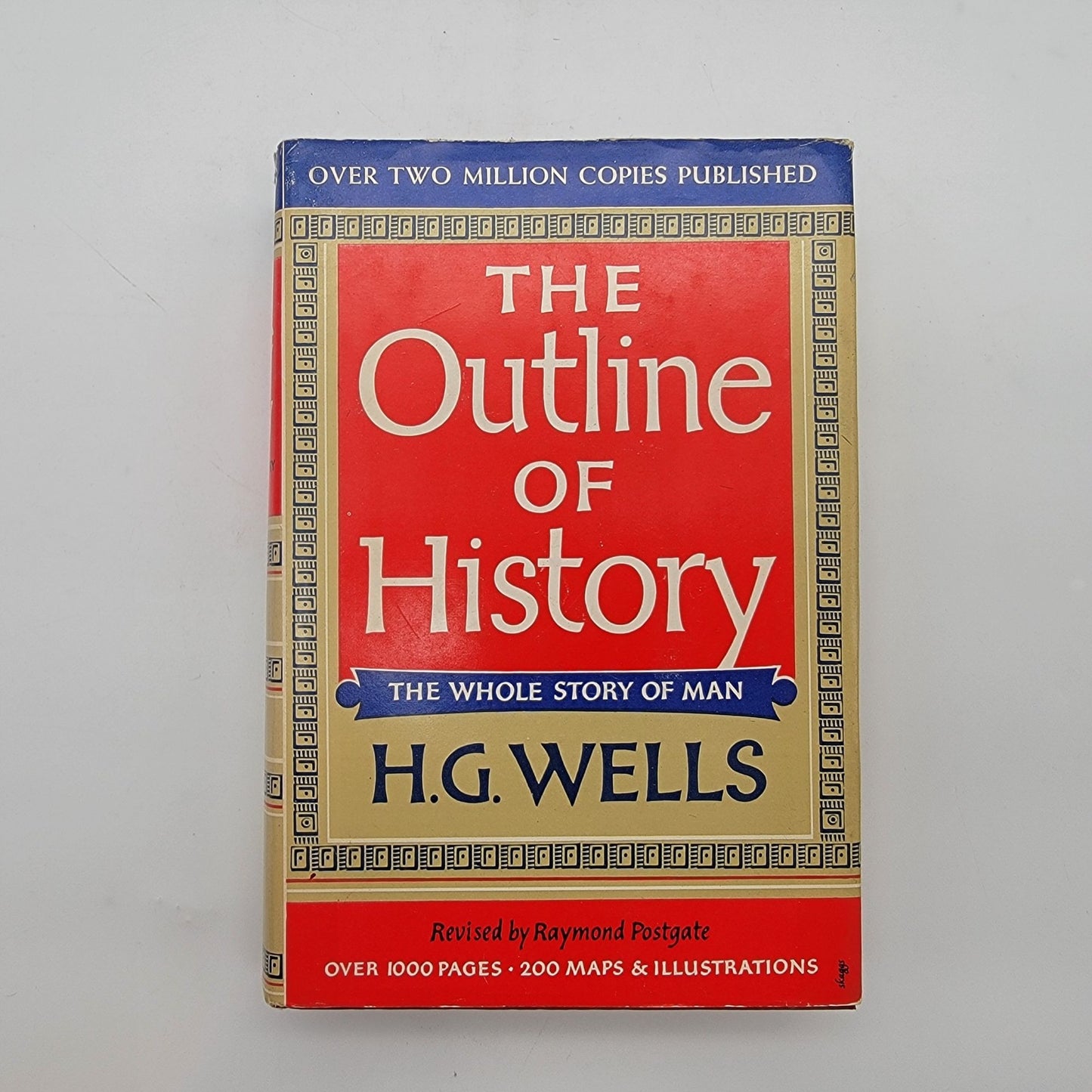 The Outline Of History By H.G. Wells Hard-Cover Book Volume I & II