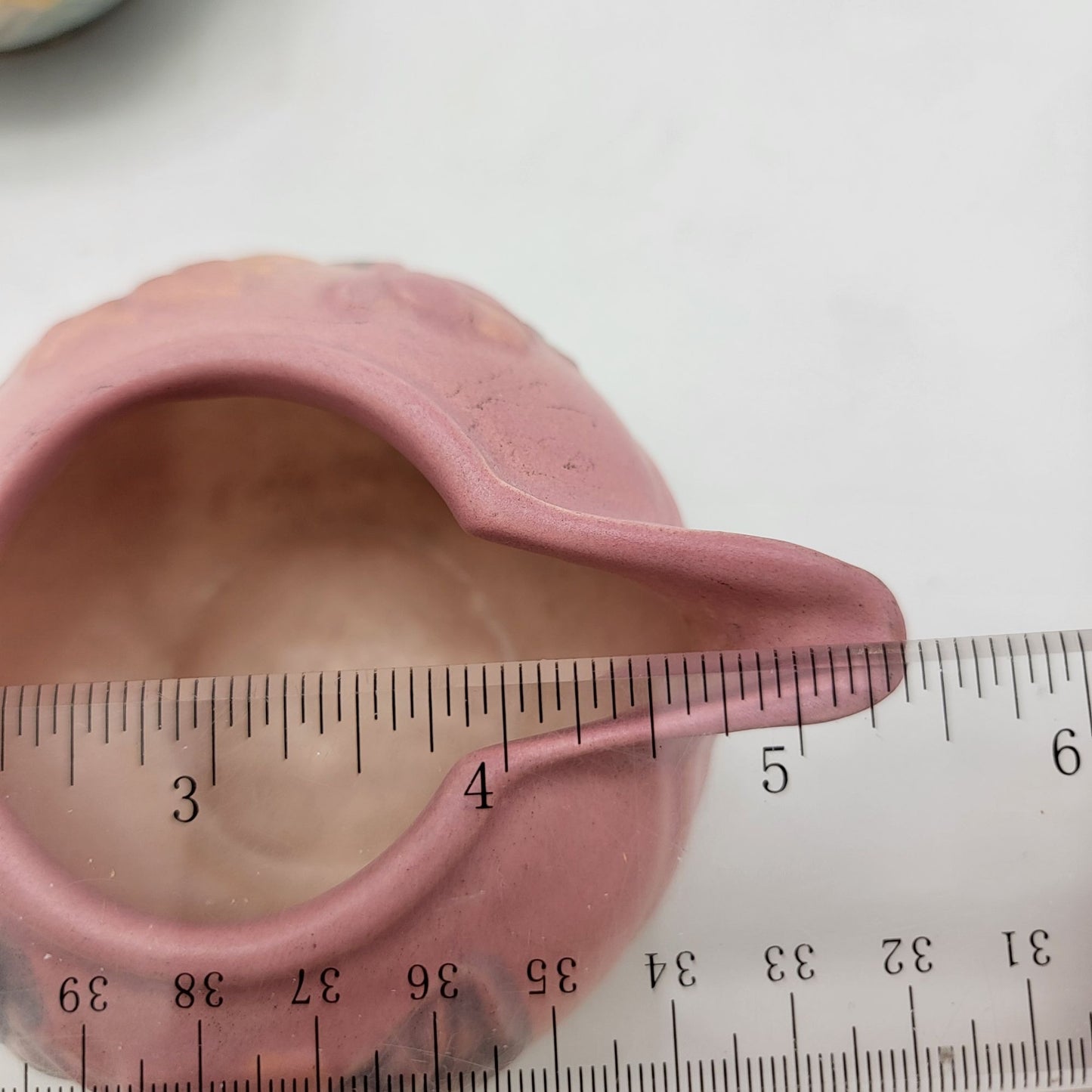 Vintage Hull Pottery Magnolia Pink & Blue Creamer & Sugar Set