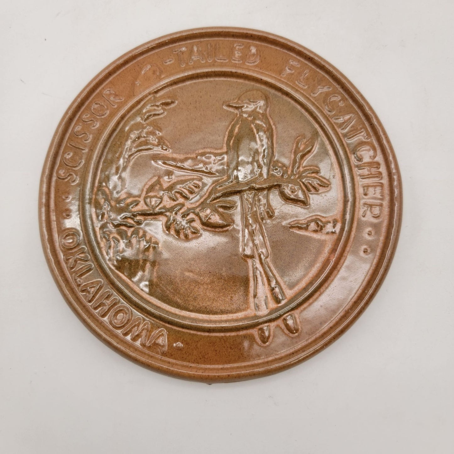 Frankoma Pottery Oklahoma Scissor-Tailed Flycatcher Trivet