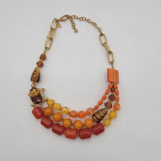 Chicos Multi-Strand Turtle Necklace