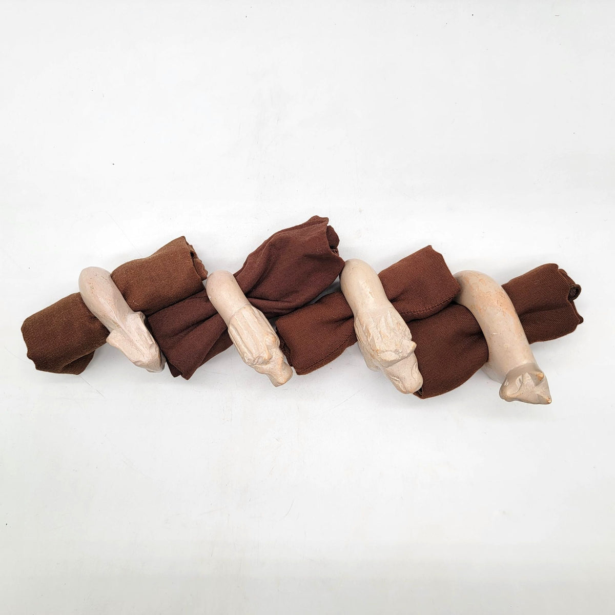 Vintage Carved Soapstone Animal Napkin Rings Set Of 4