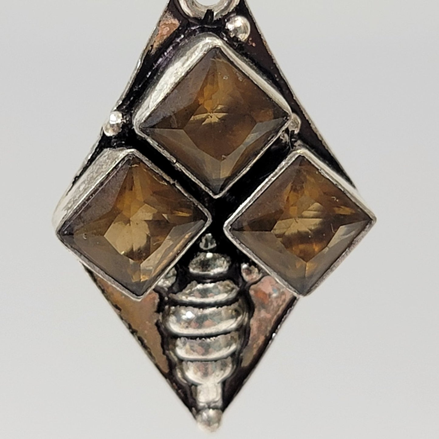 Smoky Quartz Dangle Earrings 925 Sterling Silver