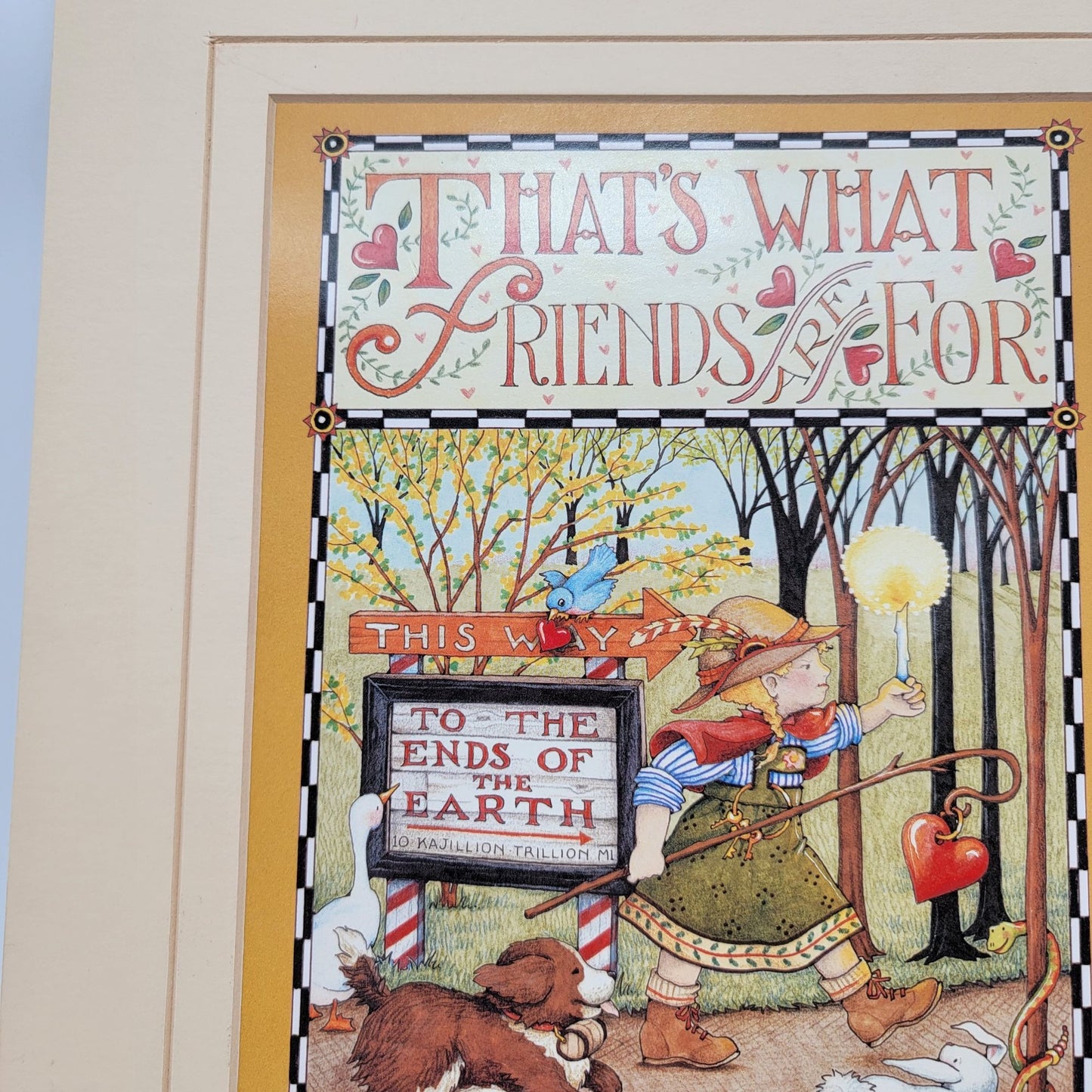 Mary Engelbreit "Thats What Friends Are For" Matted Art Print