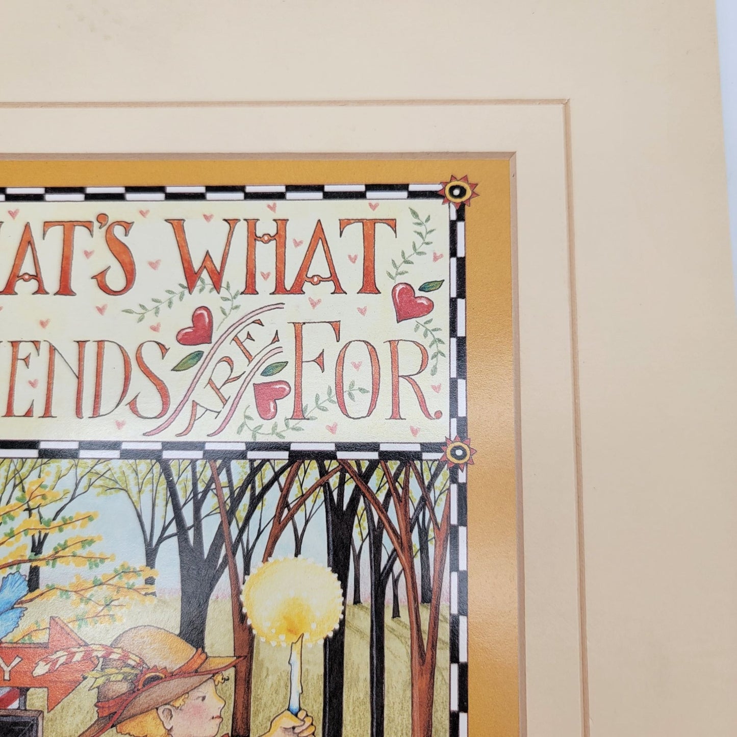 Mary Engelbreit "Thats What Friends Are For" Matted Art Print