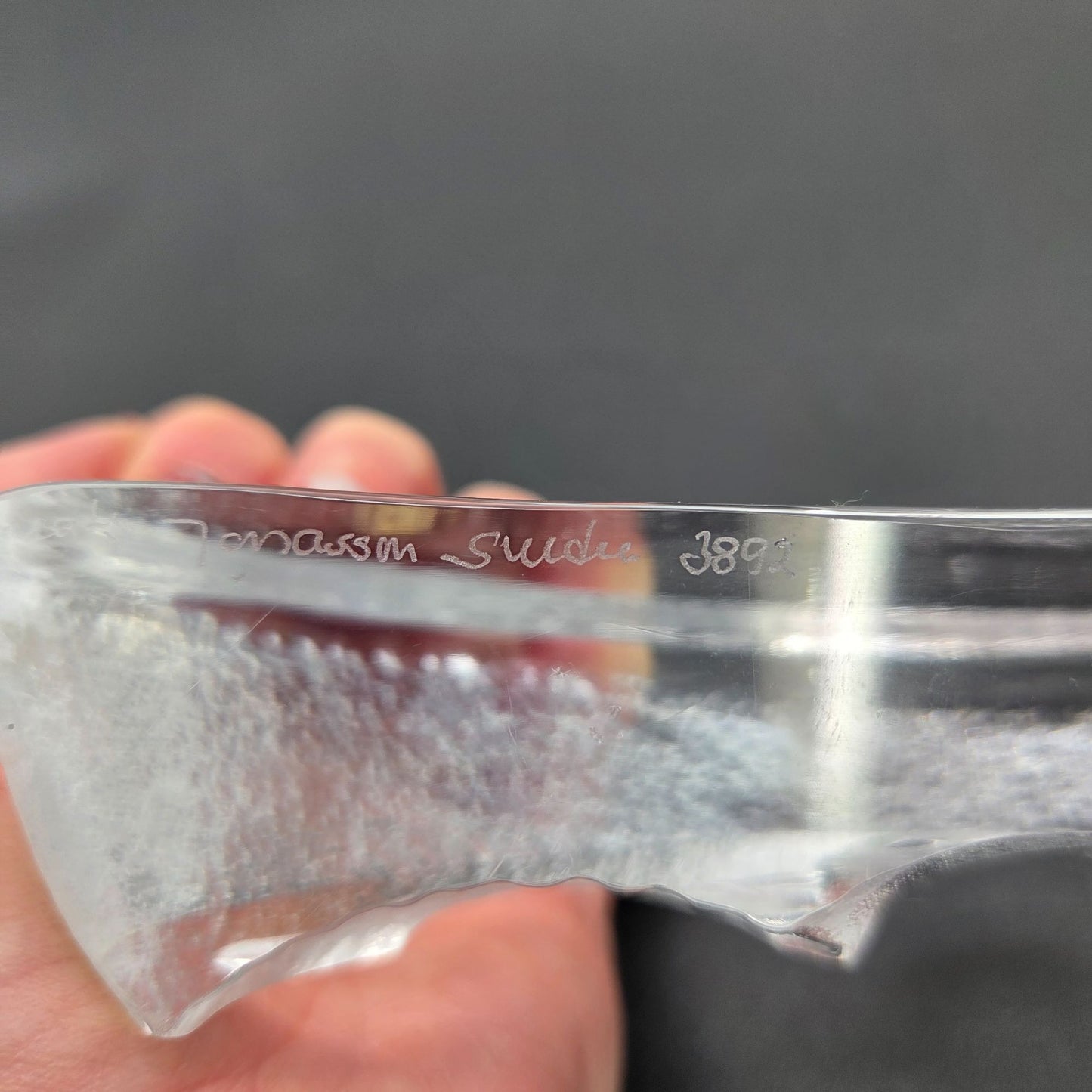 Mats Jonasson Crystal Mandarin Ducks Paperweight Signed M Jonasson Sweden 3892