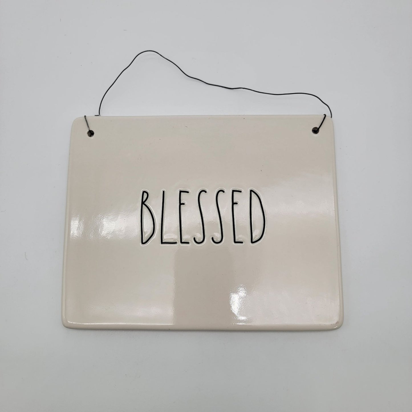 Rae Dunn Artisan Collection Blessed Hanging Plaque