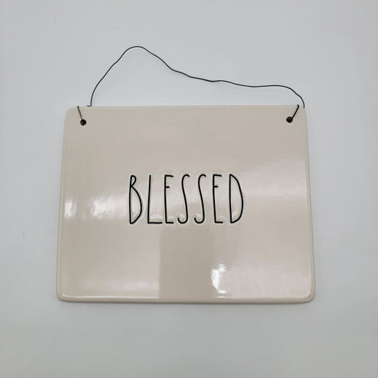 Rae Dunn Artisan Collection Blessed Hanging Plaque
