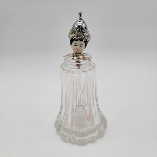 OOAK Antique Doll Head Glass Muffineer Assemblage