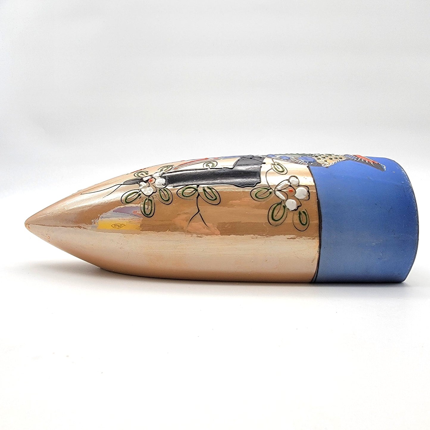Vintage 1920s Hotta Yu Shoten Japanese Moriage Lusterware Bird Wall Pocket