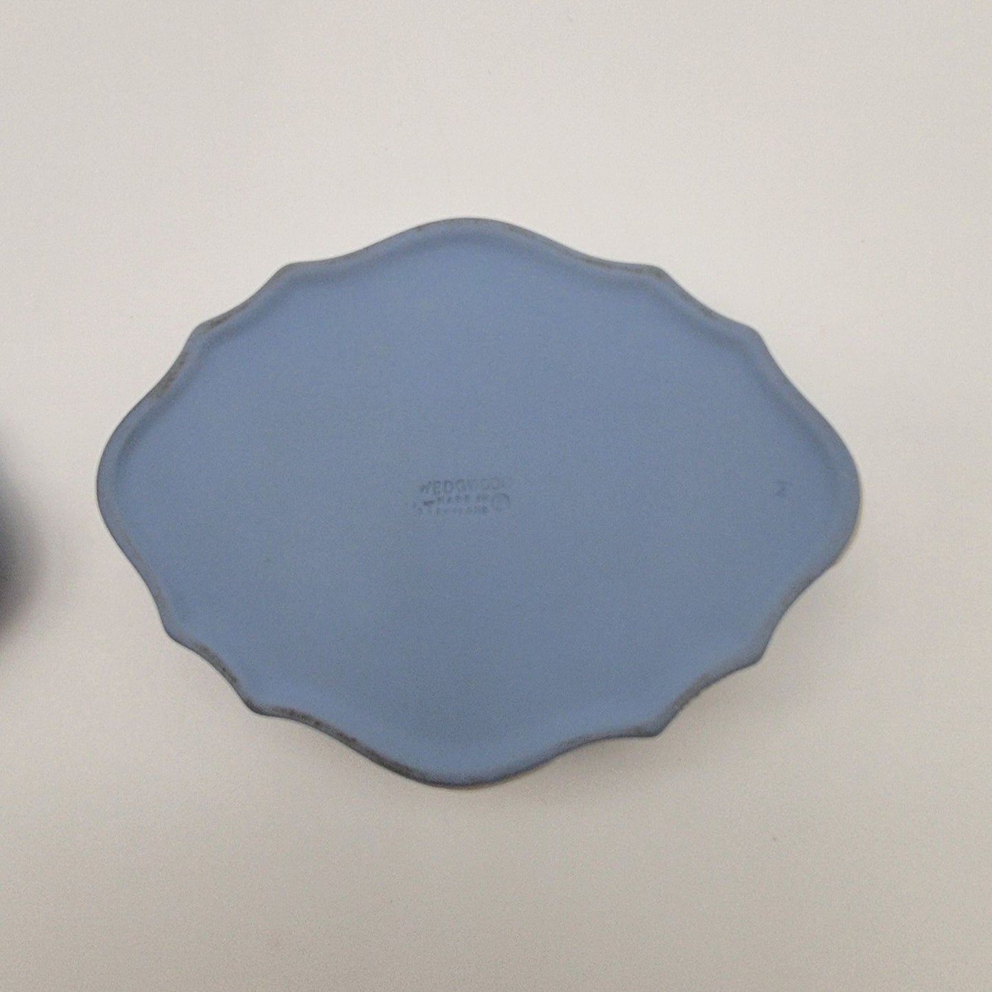 Vintage Blue Wedgwood Jasperware Trinket Box Neoclassical Cherubs