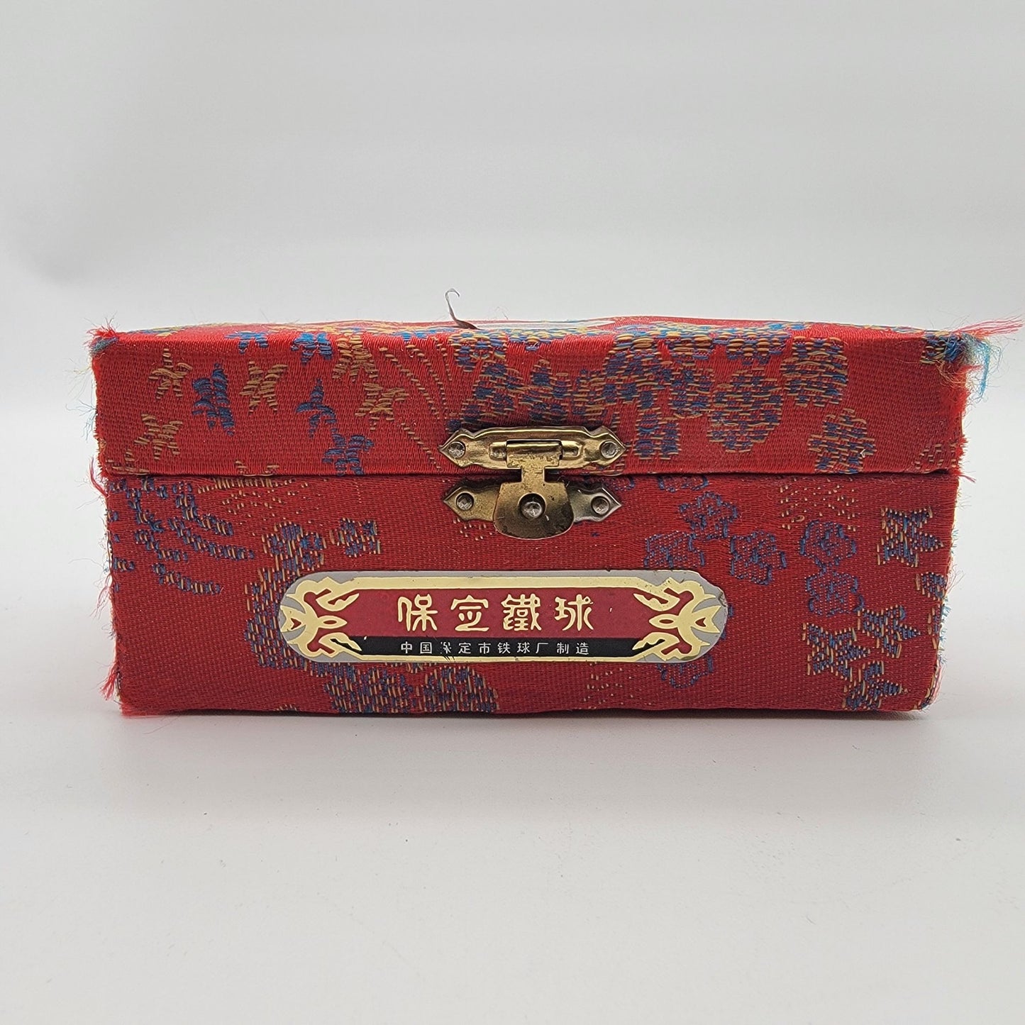 Vintage Shouxing Baoding Chime Therapy Balls Red-Crowned Crane Cloisonne