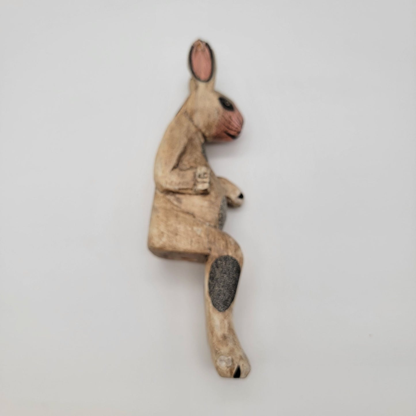 Vintage Wooden Rabbit Shelf Sitter Figurine