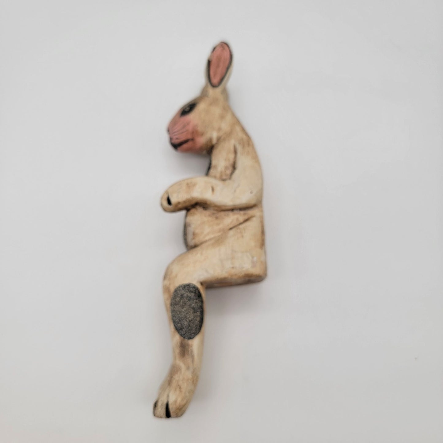 Vintage Wooden Rabbit Shelf Sitter Figurine