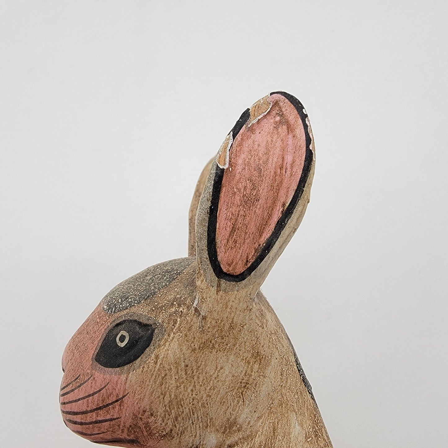 Vintage Wooden Rabbit Shelf Sitter Figurine
