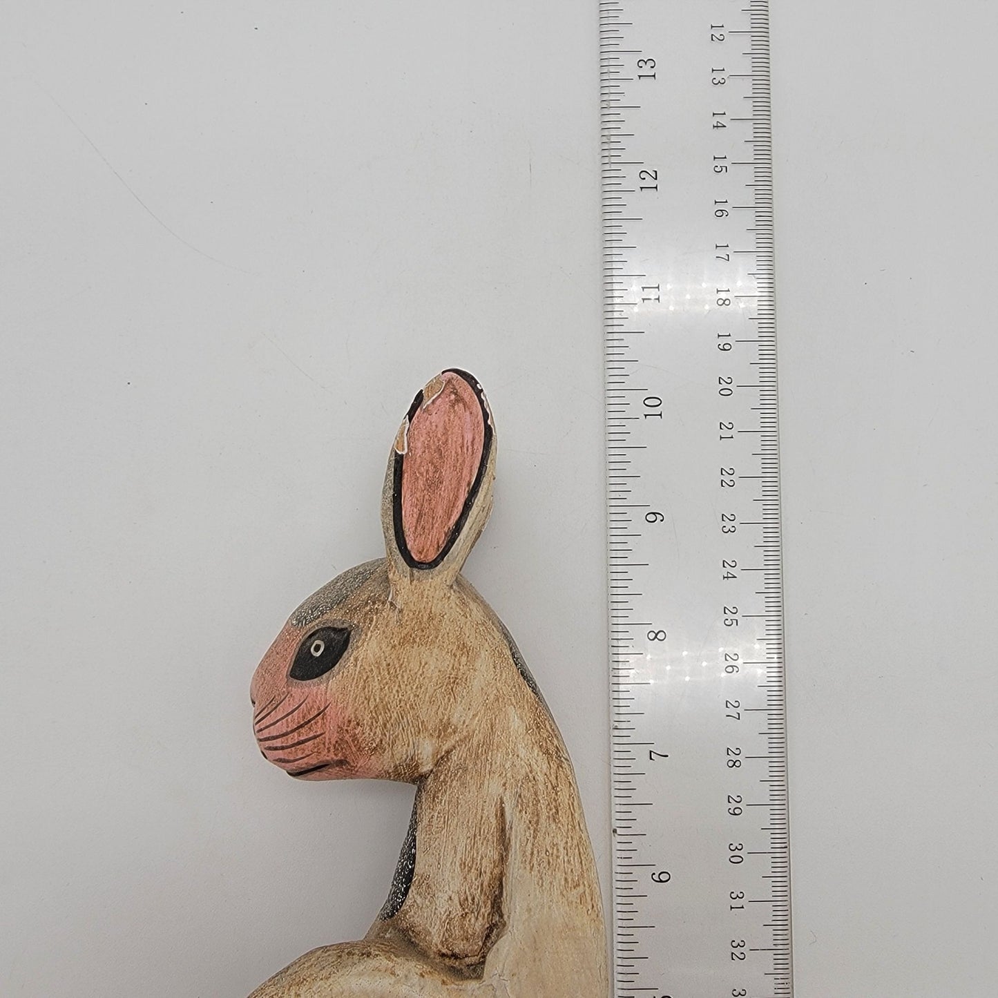 Vintage Wooden Rabbit Shelf Sitter Figurine