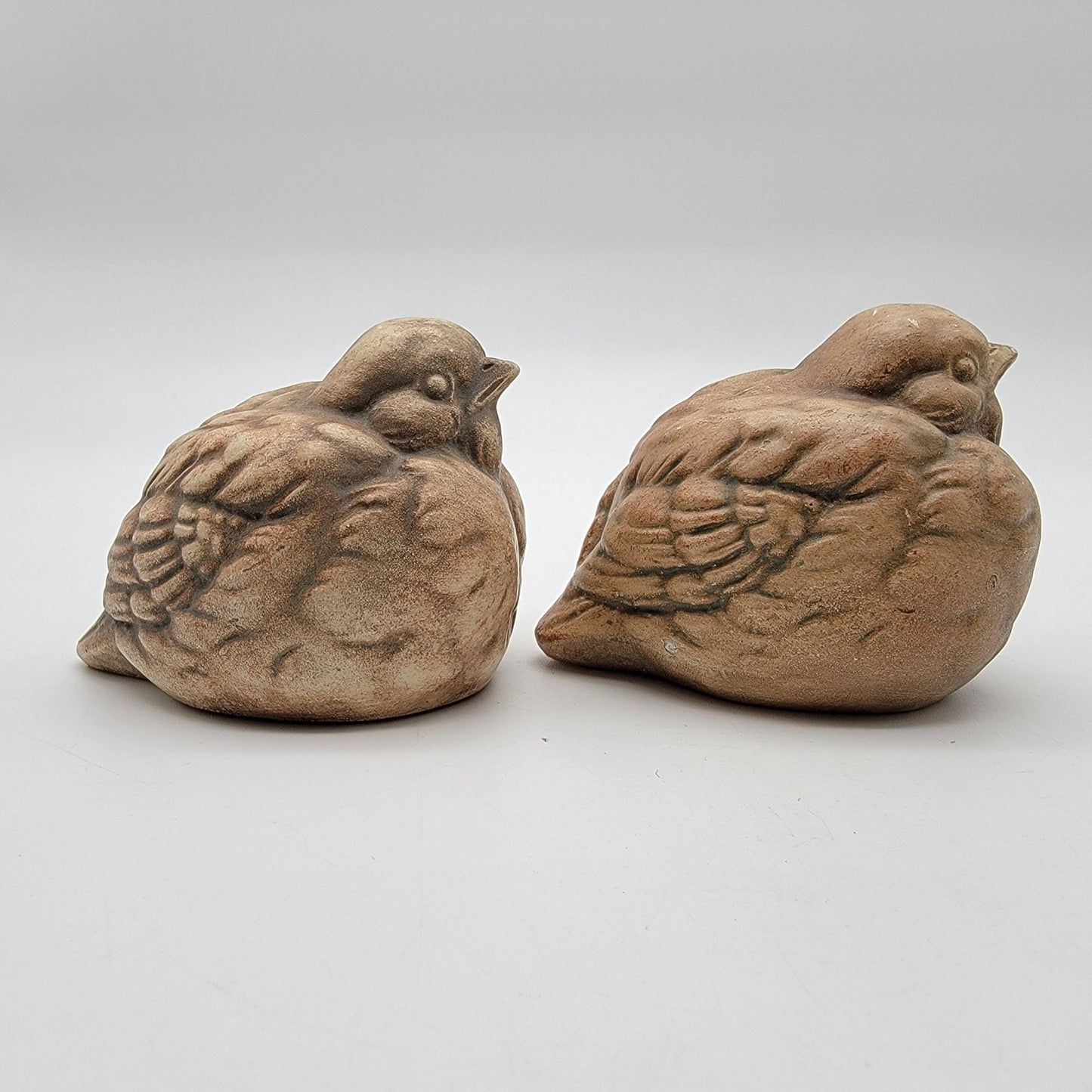 Pair Of Chubby Bird Garden Statues