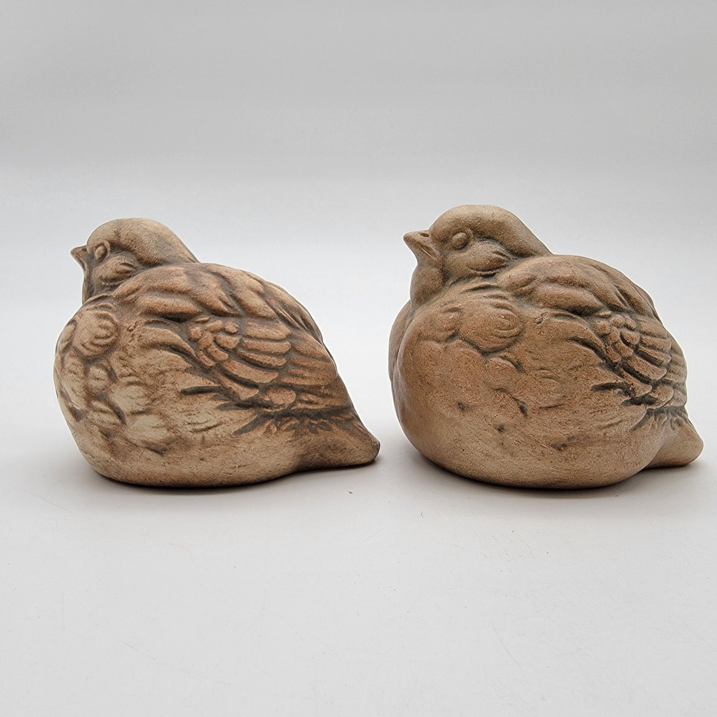 Pair Of Chubby Bird Garden Statues