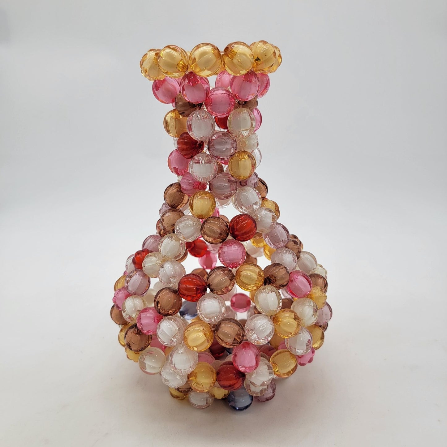 Handcrafted Multicolor Beaded Decorative Vase