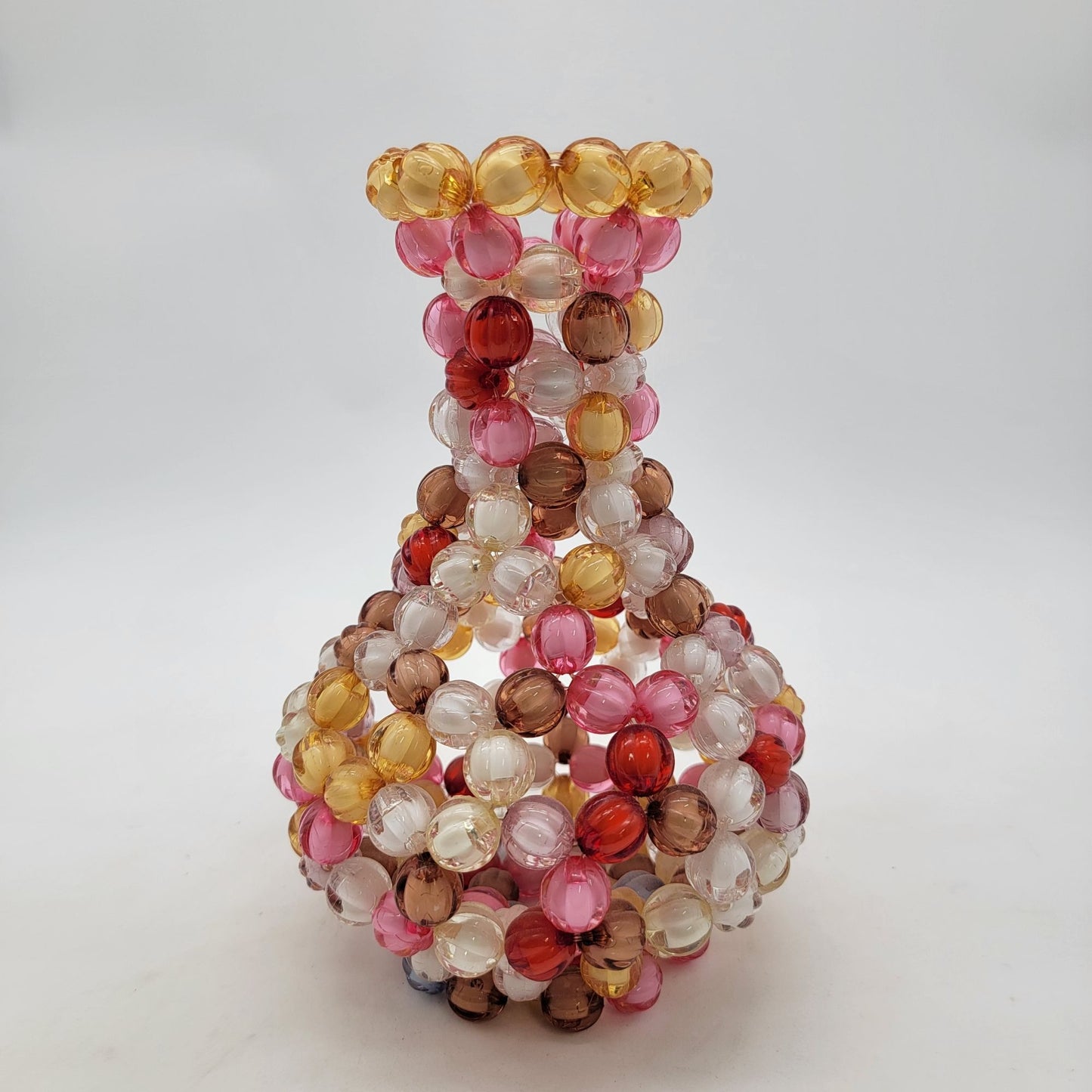 Handcrafted Multicolor Beaded Decorative Vase
