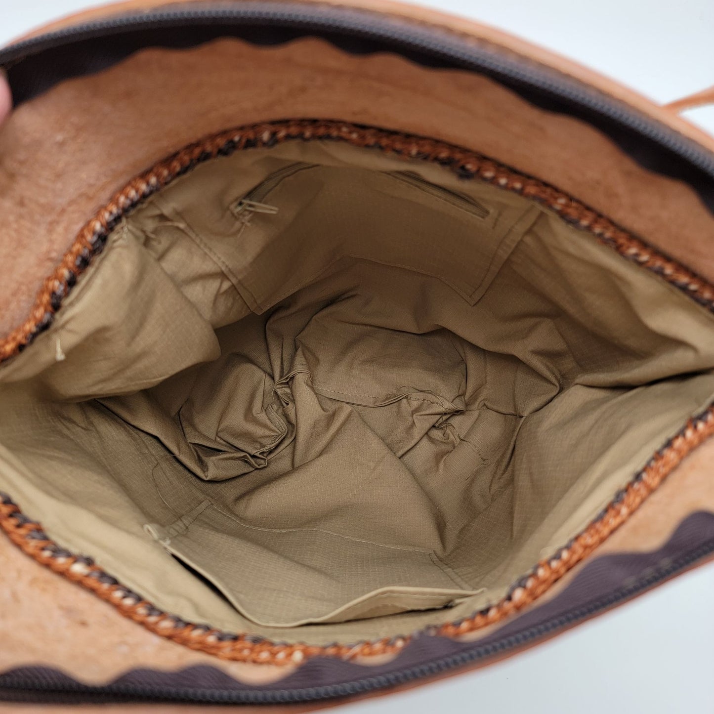 Woven Sisal Fiber & Leather Kenya Bucket Purse