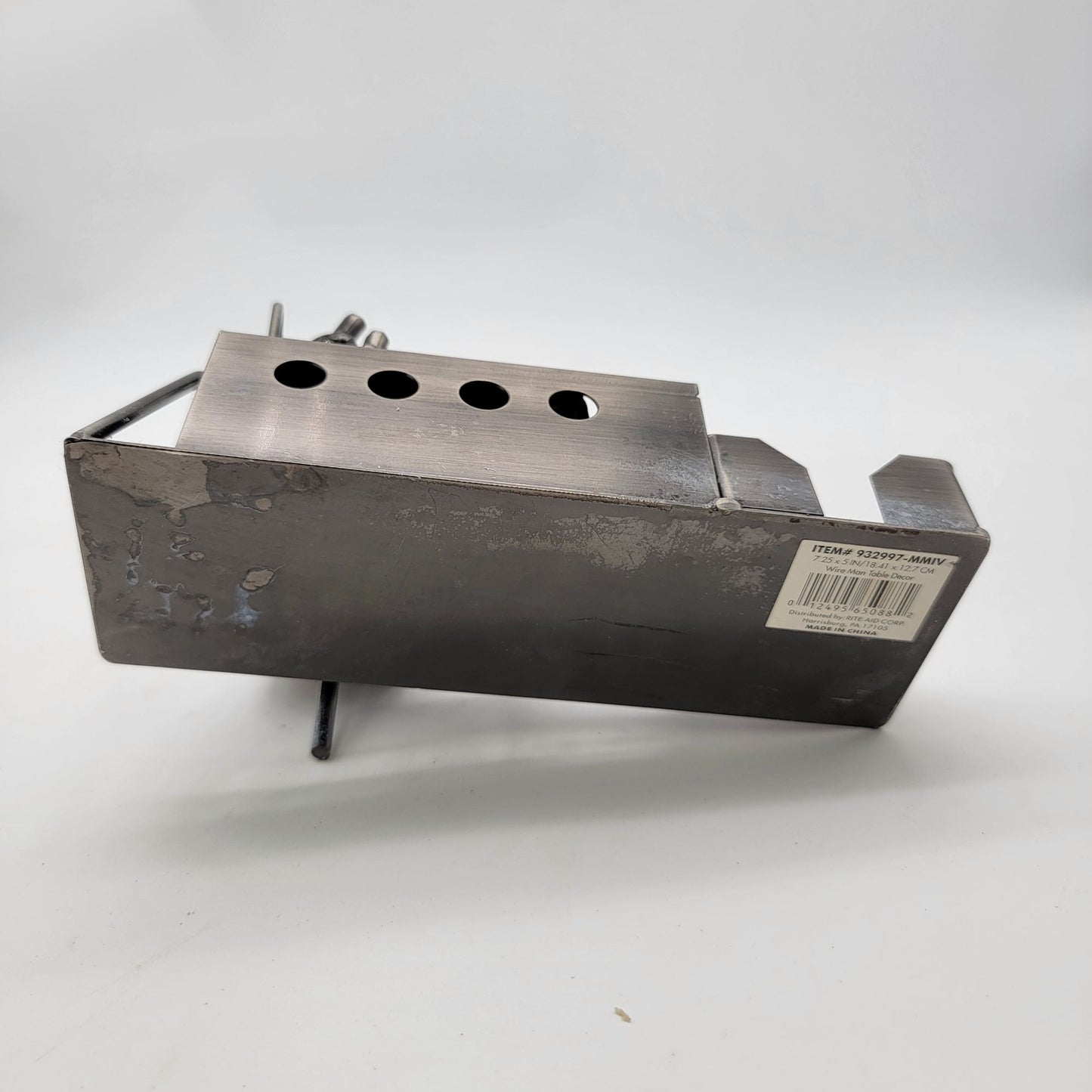 Metal Desk Organizer With Metal Figure