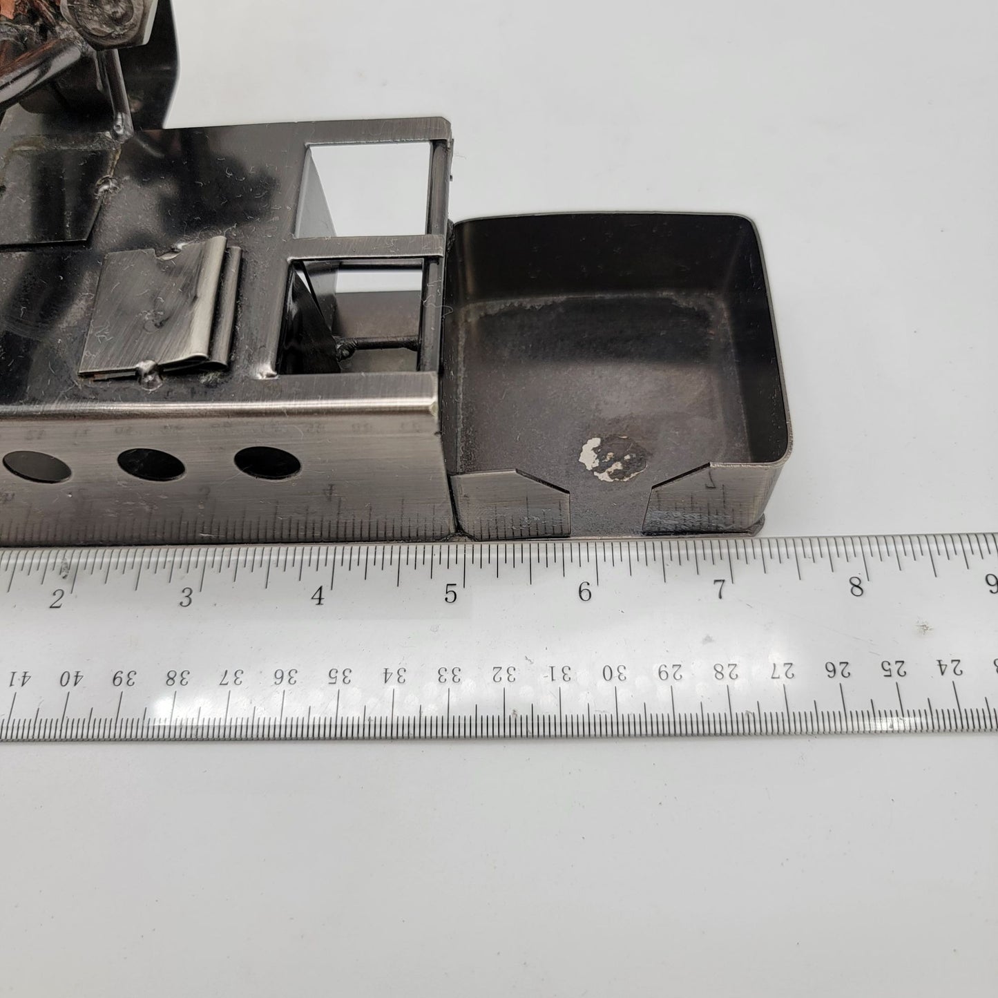 Metal Desk Organizer With Metal Figure