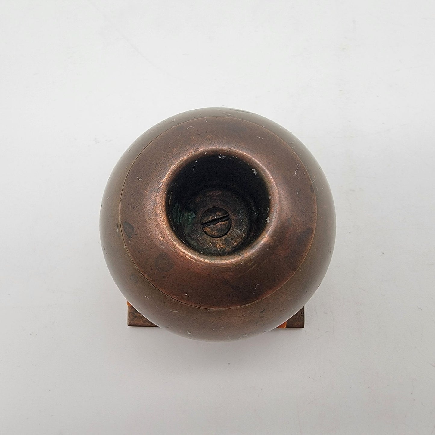 American Art Deco Chase Brass & Copper Candle Holder Set By Russel Wright