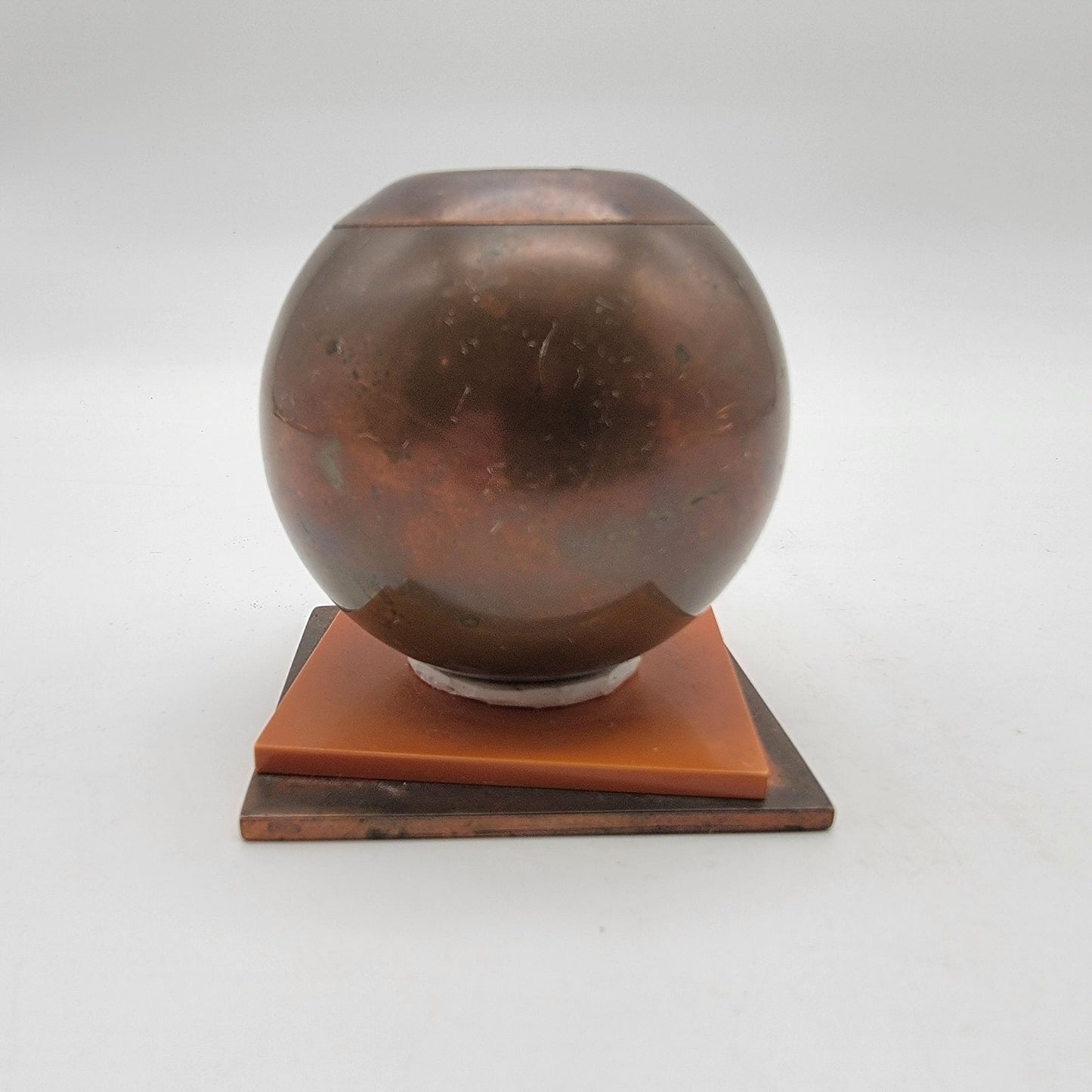 American Art Deco Chase Brass & Copper Candle Holder Set By Russel Wright