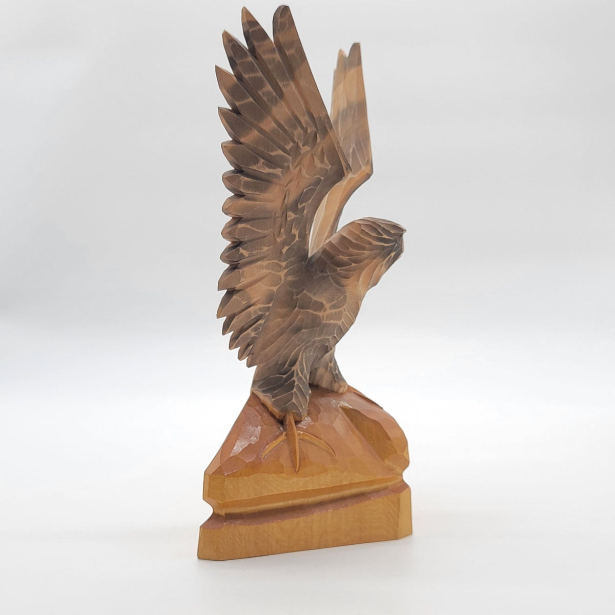 1980s Vintage Soviet USSR Wooden Hand Carved Eagle
