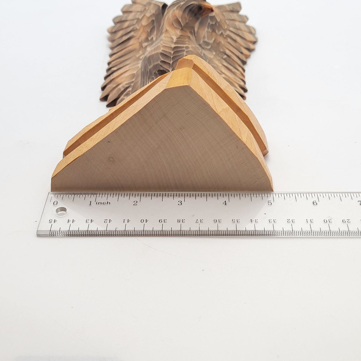 1980s Vintage Soviet USSR Wooden Hand Carved Eagle