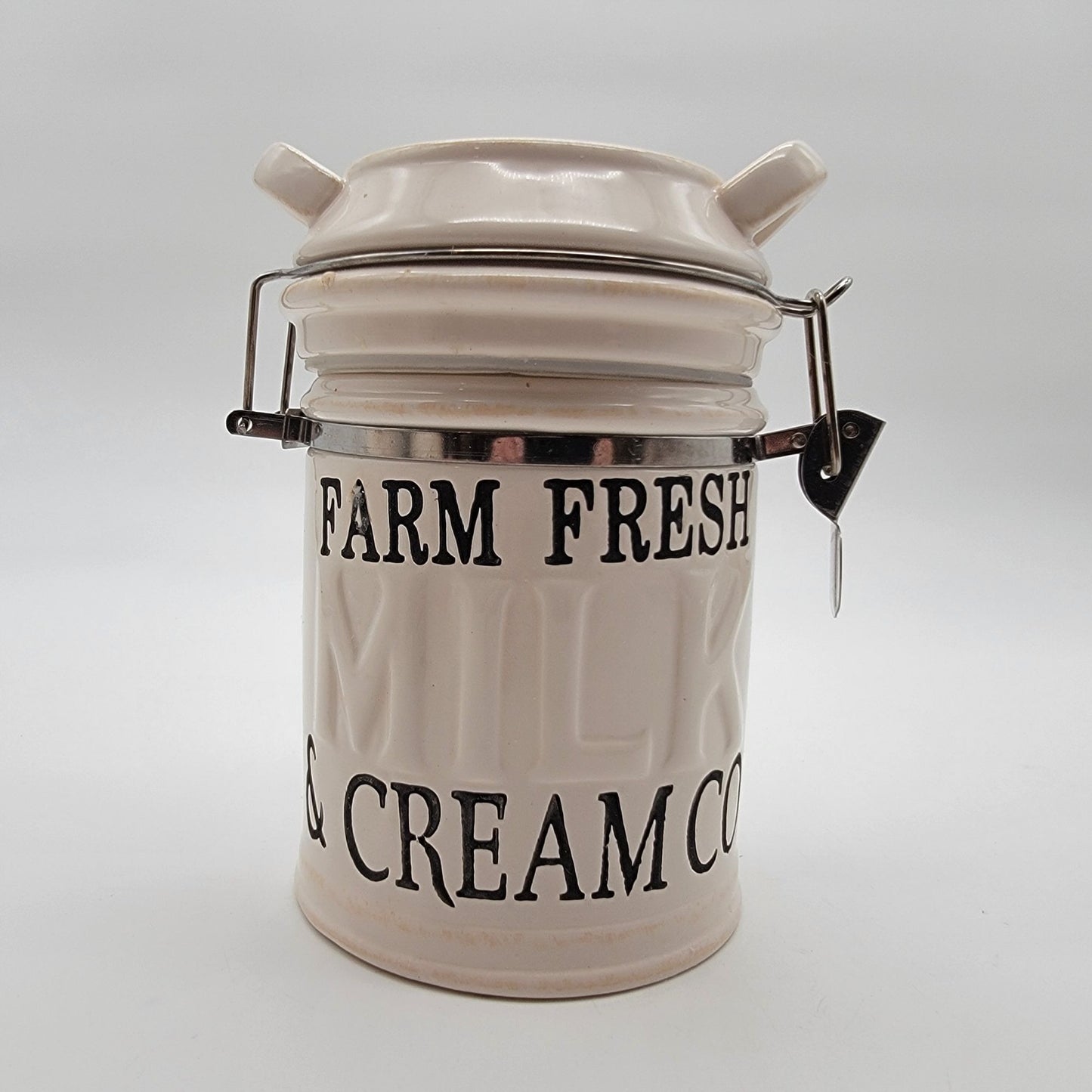 Boston Warehouse Farm Fresh Cream Co Milk Can Canister Chicken