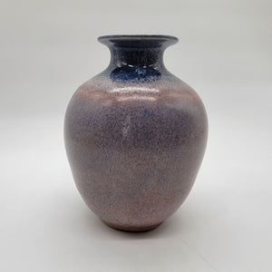 Modern Art Pottery Vase With Blue Interior Artist Signed