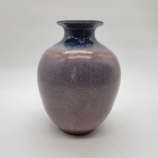 Modern Art Pottery Vase With Blue Interior Artist Signed