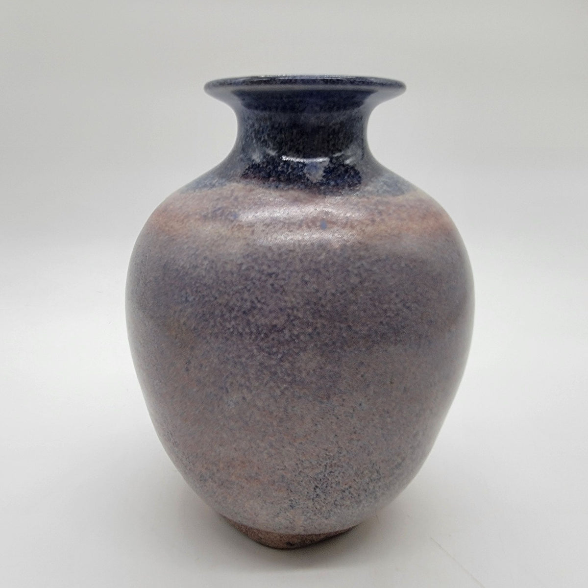 Modern Art Pottery Vase With Blue Interior Artist Signed