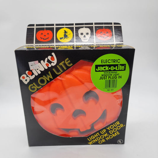 1995 Blinky Glow Lite Electric Jack-O-Lite Halloween Pumpkin Light