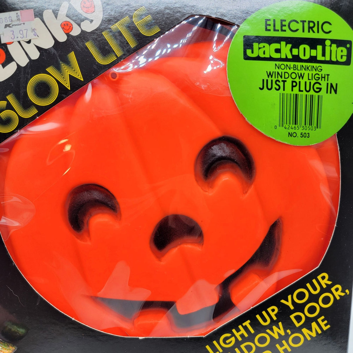 1995 Blinky Glow Lite Electric Jack-O-Lite Halloween Pumpkin Light