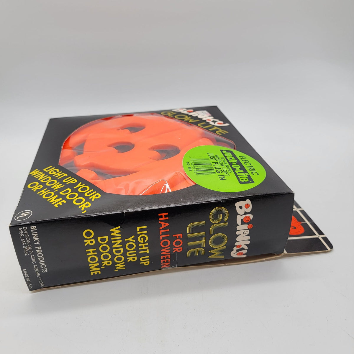 1995 Blinky Glow Lite Electric Jack-O-Lite Halloween Pumpkin Light