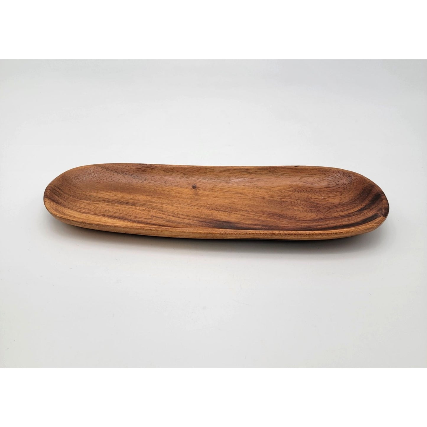 Oval Acacia Wood Serving Tray Bread Dish